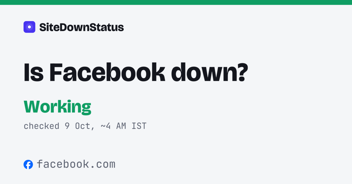 Facebook site down today in India? Live feed and app status